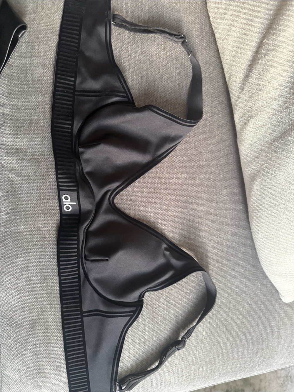 ALO Yoga Black Shiny Bralette